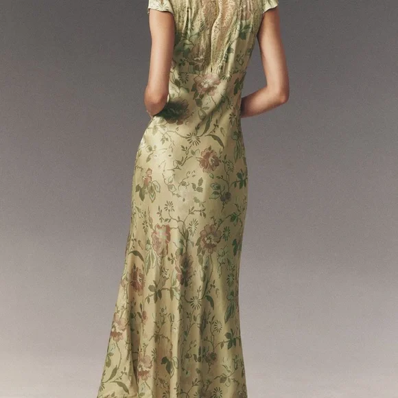 Anthropologie BHLDN Everly Satin Lace Maxi Dress - Picture 2 of 8